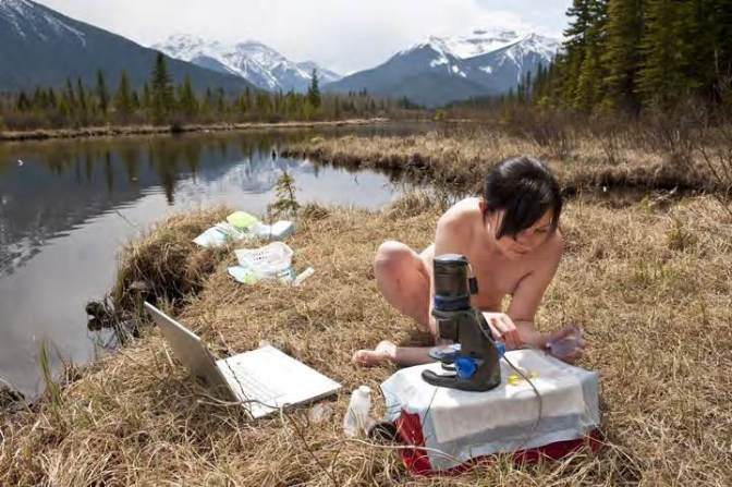 Jennifer Willet in "InsideOut: Laboratory Ecologies" @ Banff National Park, 2009.
